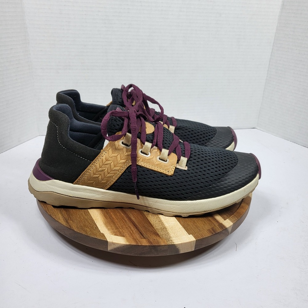OluKai Wailuku Sneakers Womens 11 Black Brown Excellent Mesh Trail Shoes